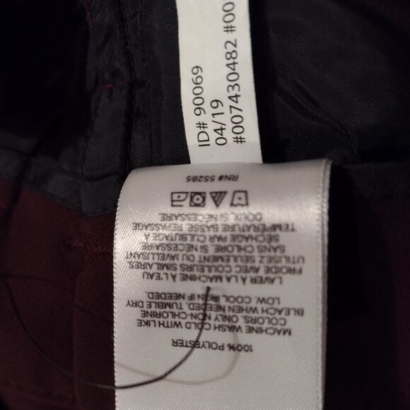 COPY - Express Burgundy Wide Leg High Rise Trousers - Picture 9 of 10